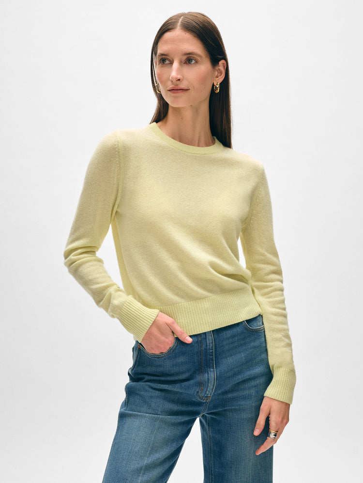 Cashmere Shrunken Crewneck