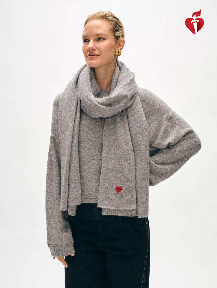 Cashmere Heart Travel Wrap